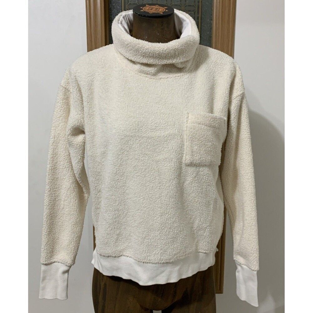 Vineyard Vines Funnel Neck Sweatshirt XS Cream Boxy Cozy Pullover